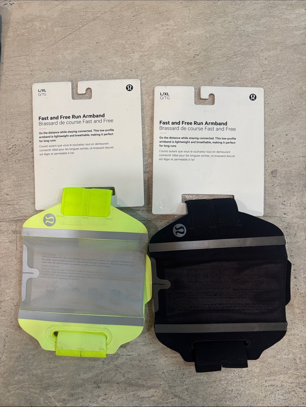 lululemon athletica Fast and Free Run Armband - Neon Yellow & Black